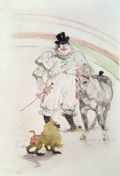 At the Circus: performing horse and monkey, 1899 by Henri de Toulouse Lautrec